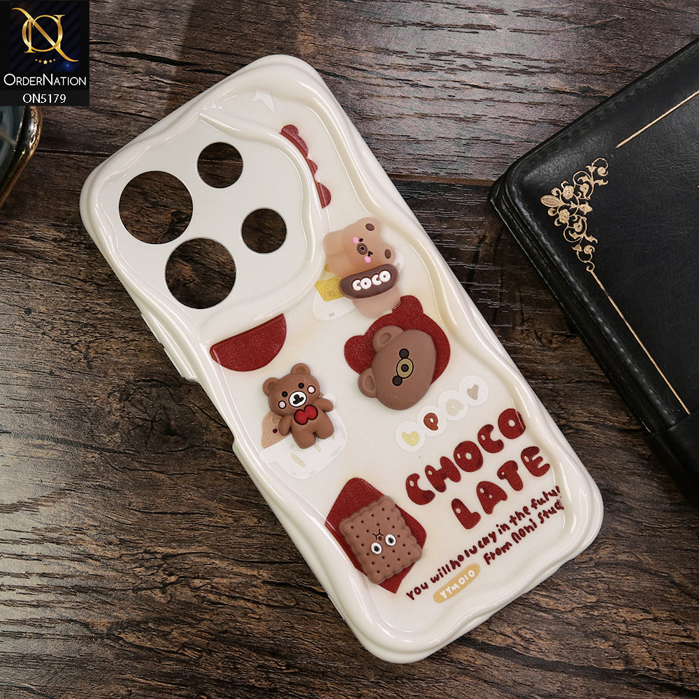 Infinix Smart 7 Plus Cover - Design 2 - Cute 3D Cartoon Soft Silicon Helix Soft Borders Camera Protection Case