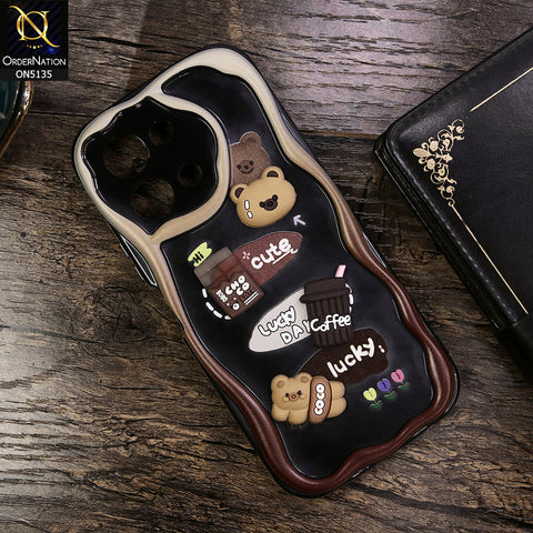 Vivo Y28 4G Cover - Design 1 - Cute 3D Cartoon Soft Silicon Helix Soft Borders Camera Protection Case