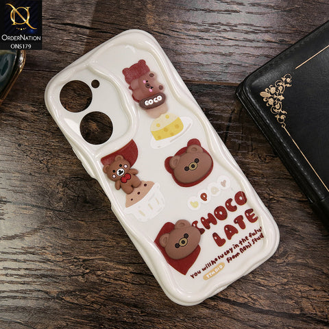 Vivo Y18 Cover - Design 2 - Cute 3D Cartoon Soft Silicon Helix Soft Borders Camera Protection Case