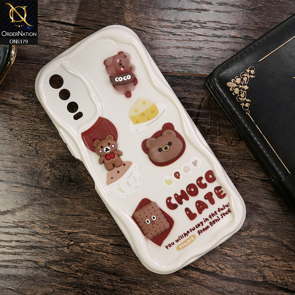 Vivo Y20s Cover - Design 2 - Cute 3D Cartoon Soft Silicon Helix Soft Borders Camera Protection Case