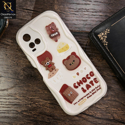 Vivo Y21 Cover - Design 2 - Cute 3D Cartoon Soft Silicon Helix Soft Borders Camera Protection Case