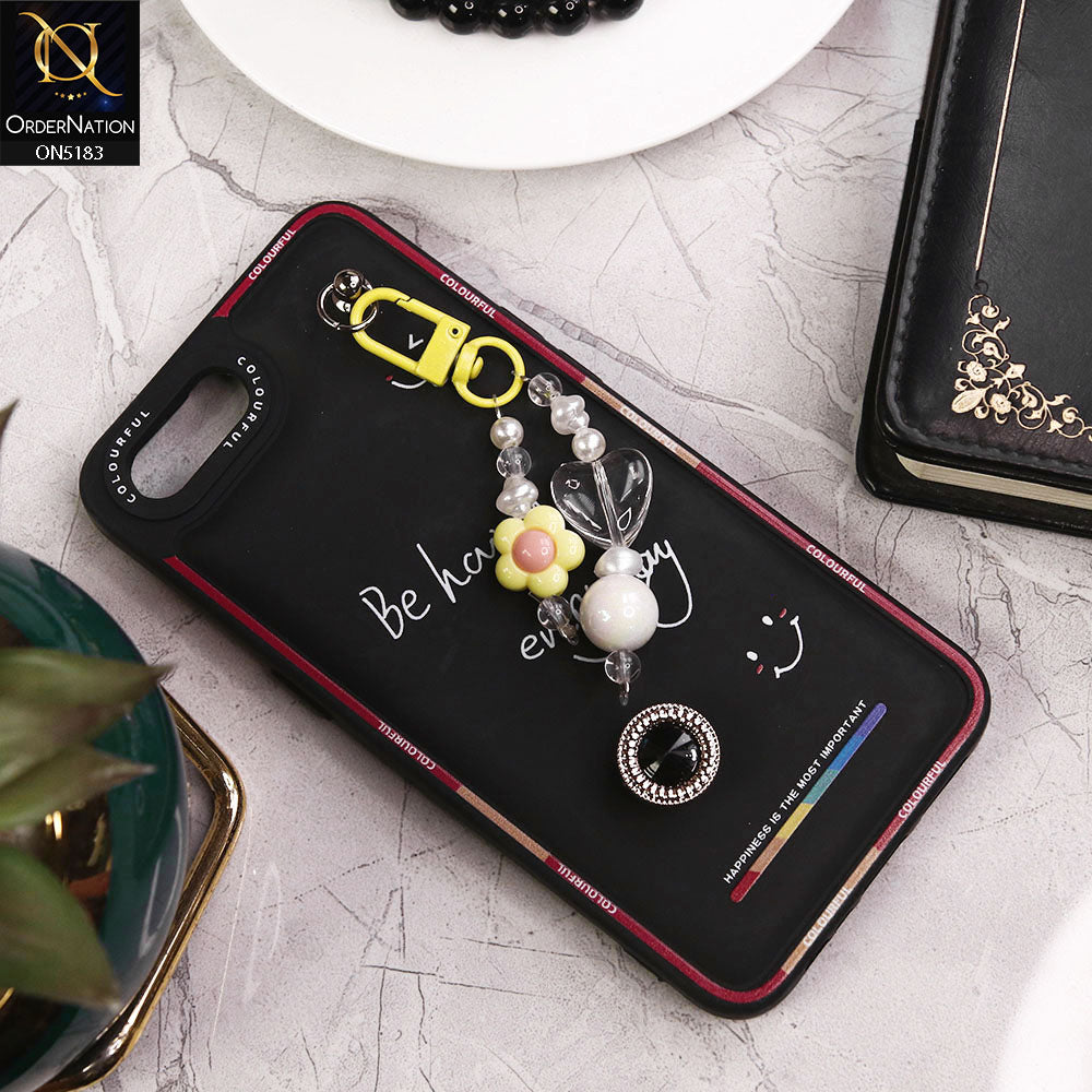 Oppo A1k Cover - Black - New Colorful Candy Colors Happiness Series Soft Protective Case