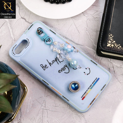 Oppo A1k Cover - Blue - New Colorful Candy Colors Happiness Series Soft Protective Case