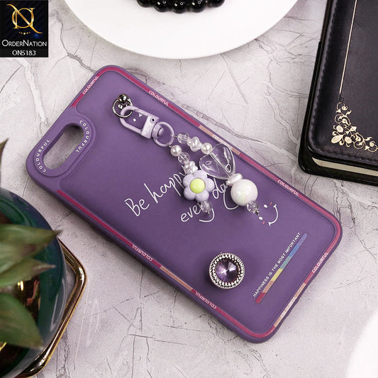 Oppo A1k Cover - Purple - New Colorful Candy Colors Happiness Series Soft Protective Case