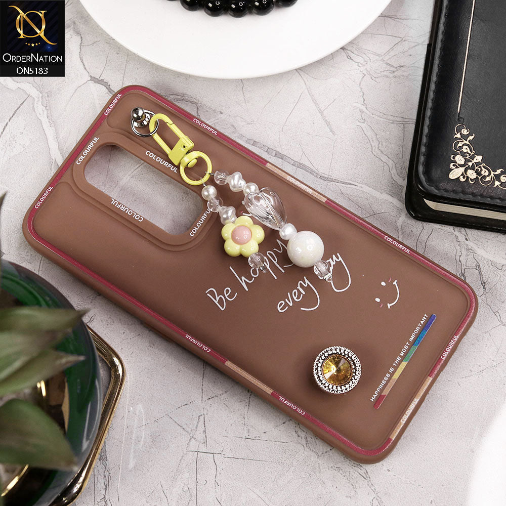 Oppo A5 2020 Cover - Brown - New Colorful Candy Colors Happiness Series Soft Protective Case