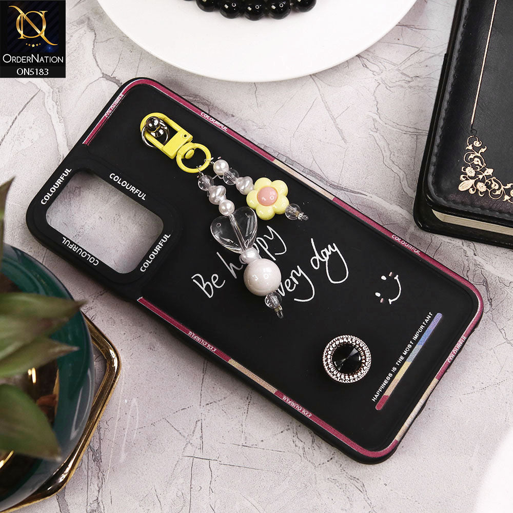 Oppo A55 5G Cover - Black - New Colorful Candy Colors Happiness Series Soft Protective Case