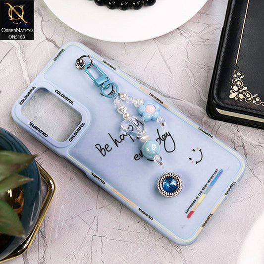 Oppo A16 Cover - Blue - New Colorful Candy Colors Happiness Series Soft Protective Case