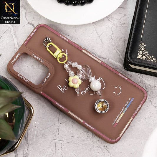 Oppo A16 Cover - Brown - New Colorful Candy Colors Happiness Series Soft Protective Case