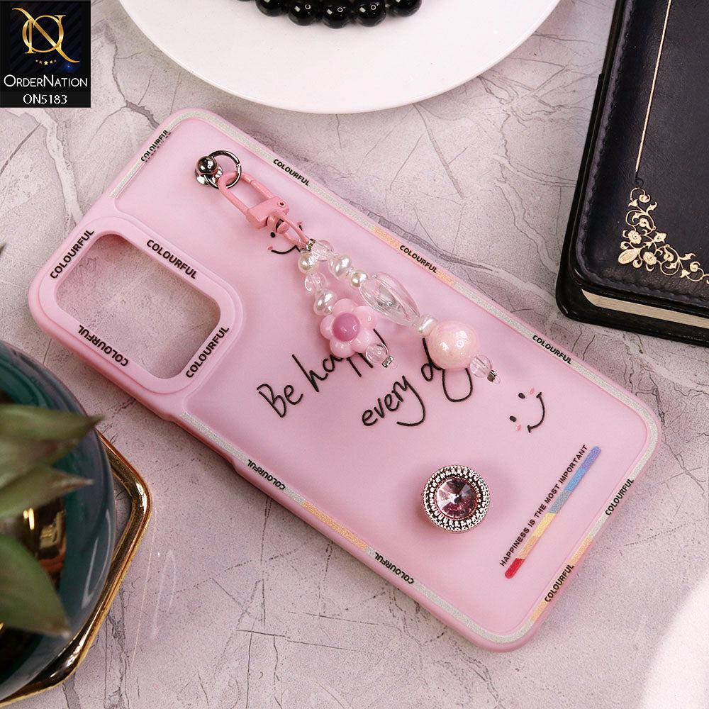 Oppo A54s Cover - Pink - New Colorful Candy Colors Happiness Series Soft Protective Case