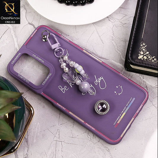 Oppo A55 5G Cover - Purple - New Colorful Candy Colors Happiness Series Soft Protective Case