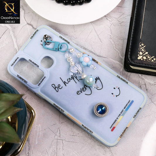 Tecno Camon 15 Cover - Blue - New Colorful Candy Colors Happiness Series Soft Protective Case