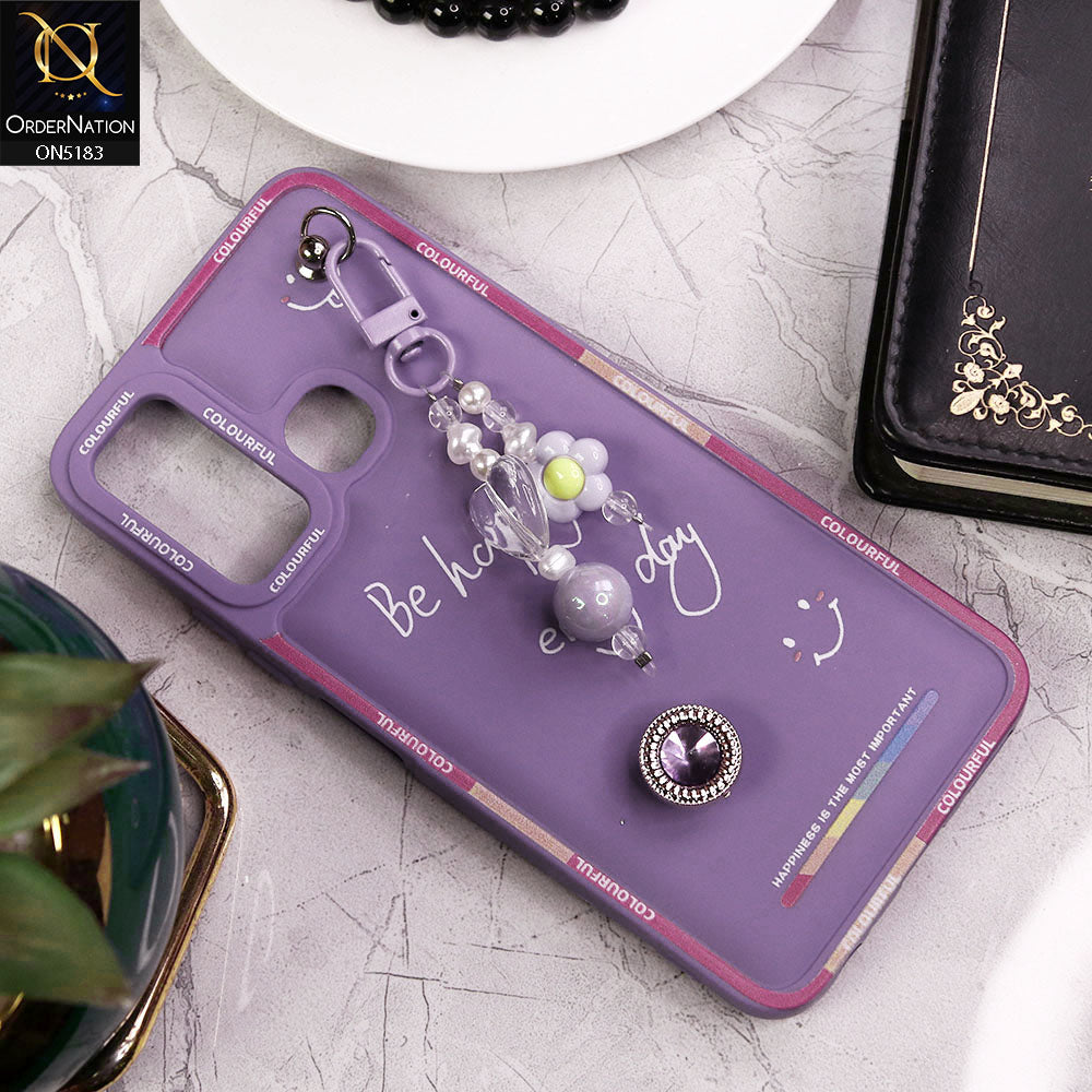 Tecno Spark 5 Cover - Purple - New Colorful Candy Colors Happiness Series Soft Protective Case