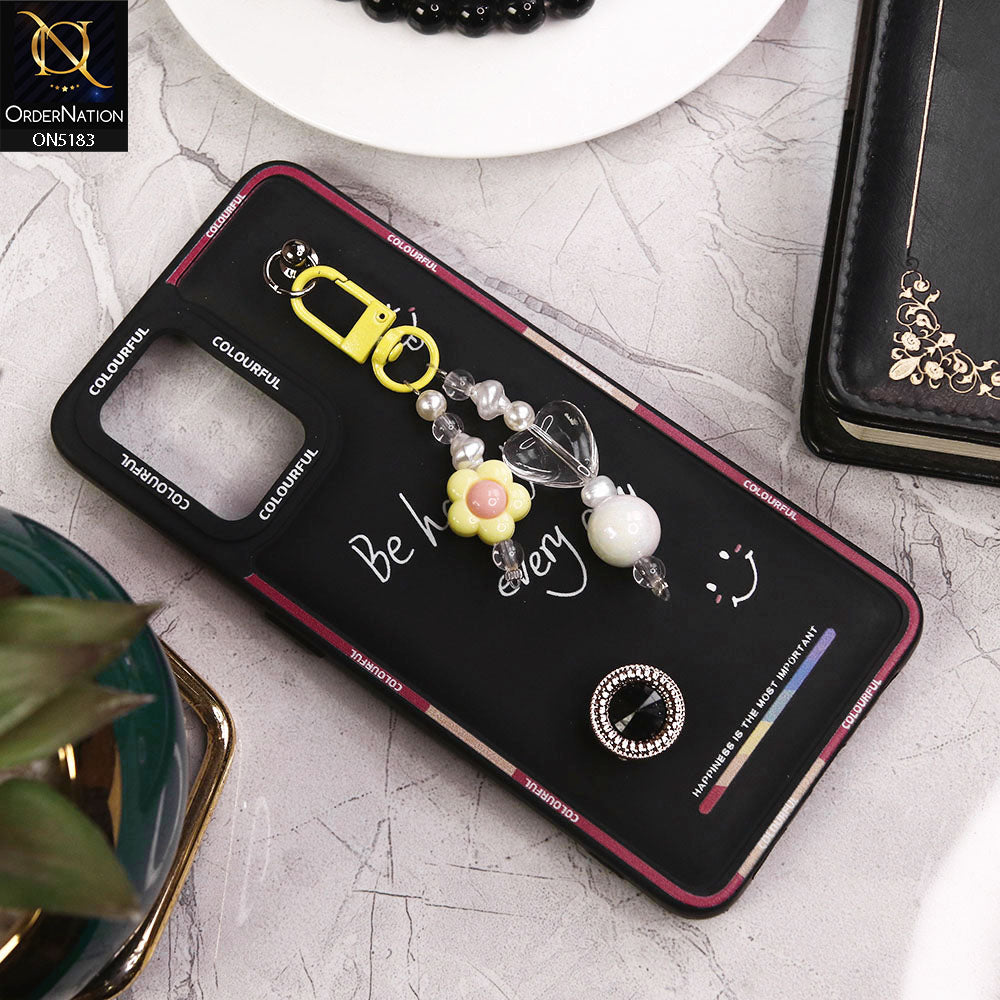 Oppo Reno 6 Lite Cover - Black - New Colorful Candy Colors Happiness Series Soft Protective Case