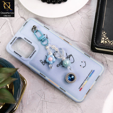 Oppo A95 Cover - Blue - New Colorful Candy Colors Happiness Series Soft Protective Case