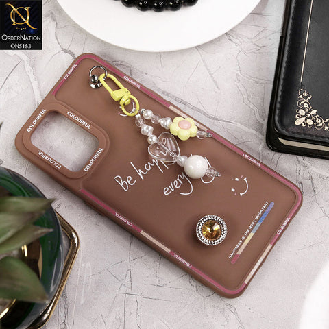 Oppo A74 Cover - Brown - New Colorful Candy Colors Happiness Series Soft Protective Case