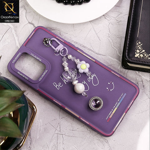 Oppo F19s Cover - Purple - New Colorful Candy Colors Happiness Series Soft Protective Case