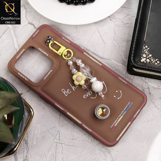 Oppo F19 Pro Cover - Brown - New Colorful Candy Colors Happiness Series Soft Protective Case