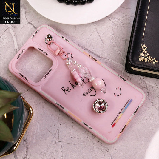 Oppo F19 Pro Cover - Pink - New Colorful Candy Colors Happiness Series Soft Protective Case