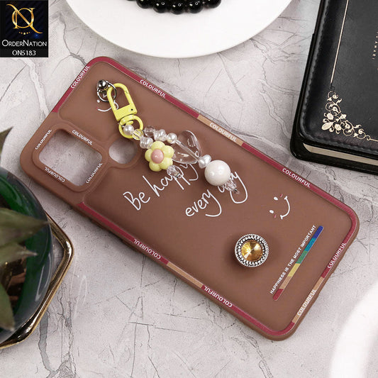 Infinix Hot 10 Cover - Brown - New Colorful Candy Colors Happiness Series Soft Protective Case