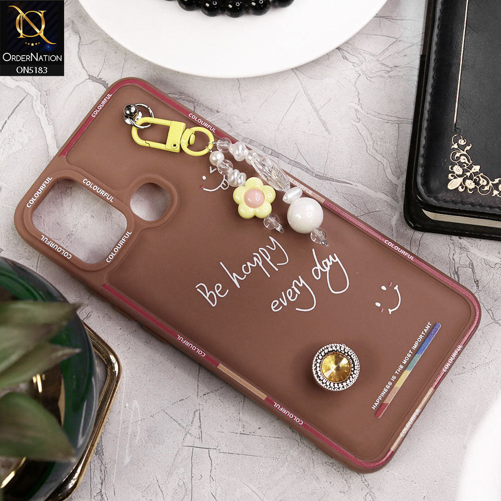 Infinix Hot 10 Play Cover - Brown - New Colorful Candy Colors Happiness Series Soft Protective Case