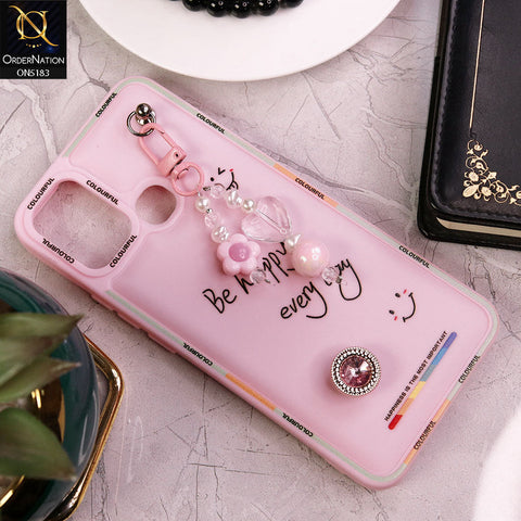 Infinix Hot 10 Play Cover - Pink - New Colorful Candy Colors Happiness Series Soft Protective Case