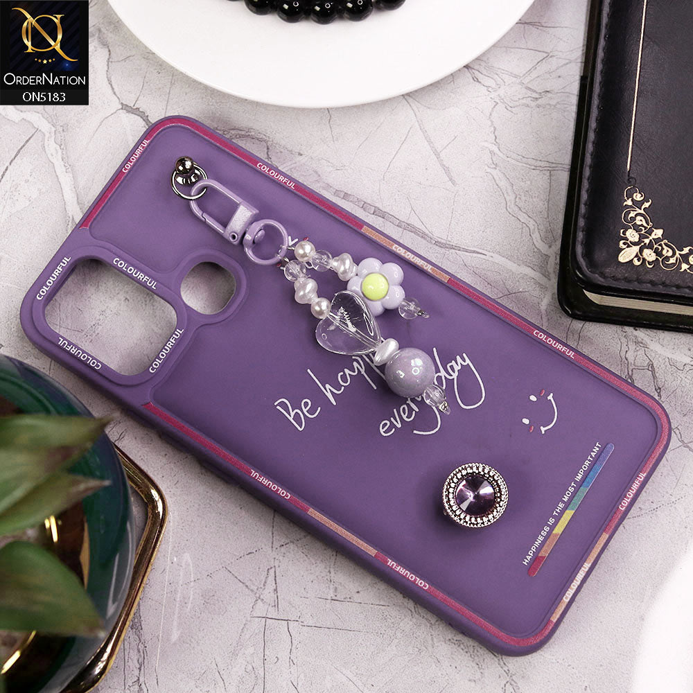 Infinix Hot 9 Play Cover - Purple - New Colorful Candy Colors Happiness Series Soft Protective Case