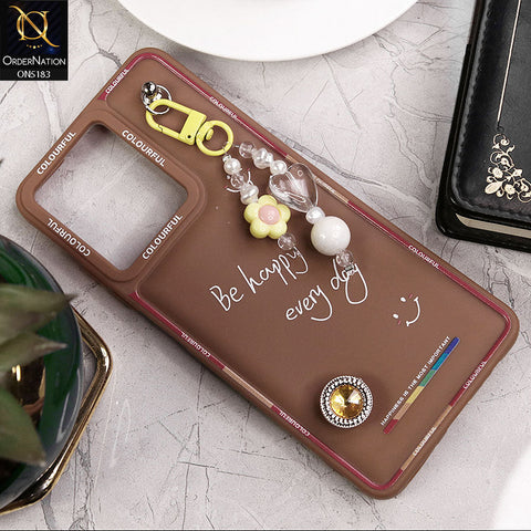 Infinix Hot 30 Cover - Brown - New Colorful Candy Colors Happiness Series Soft Protective Case