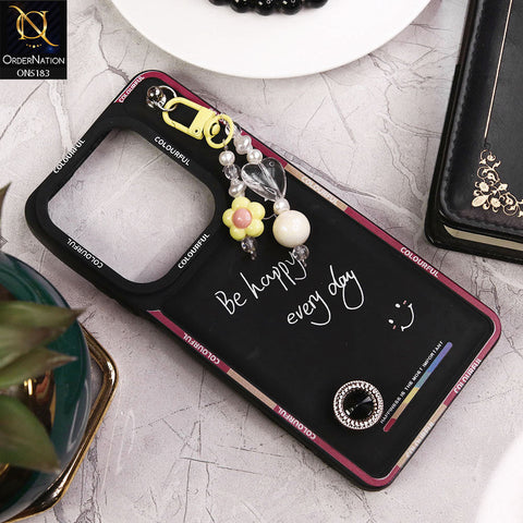 Infinix Hot 40 Pro Cover - Black - New Colorful Candy Colors Happiness Series Soft Protective Case