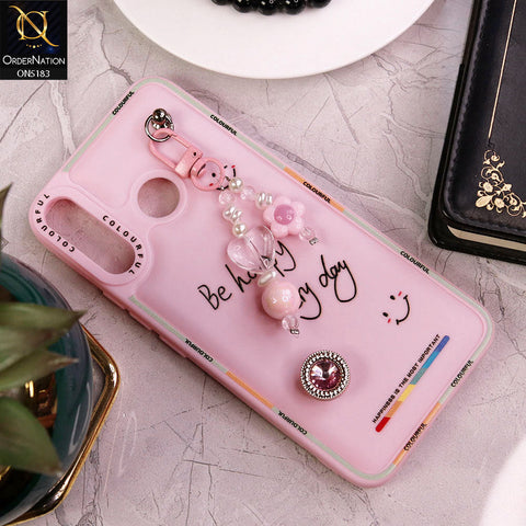 Tecno Camon 12 Cover - Pink - New Colorful Candy Colors Happiness Series Soft Protective Case