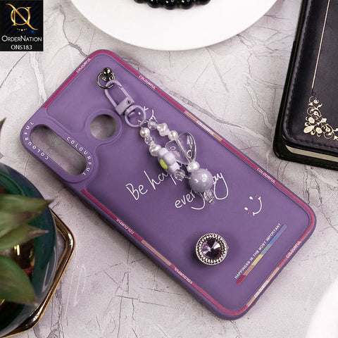 Infinix Hot 8 Lite Cover - Purple - New Colorful Candy Colors Happiness Series Soft Protective Case