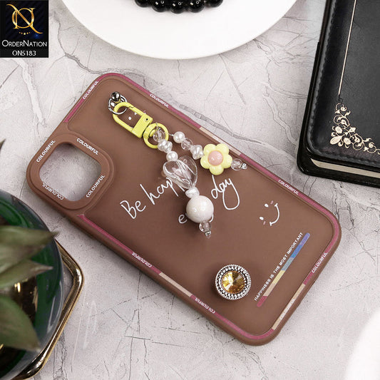 iPhone 11 Cover - Brown - New Colorful Candy Colors Happiness Series Soft Protective Case