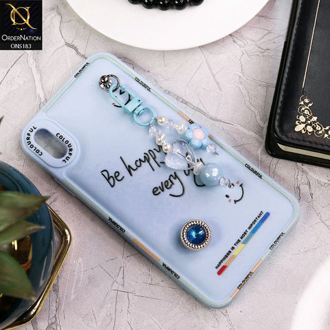 iPhone XS Max Cover - Blue - New Colorful Candy Colors Happiness Series Soft Protective Case