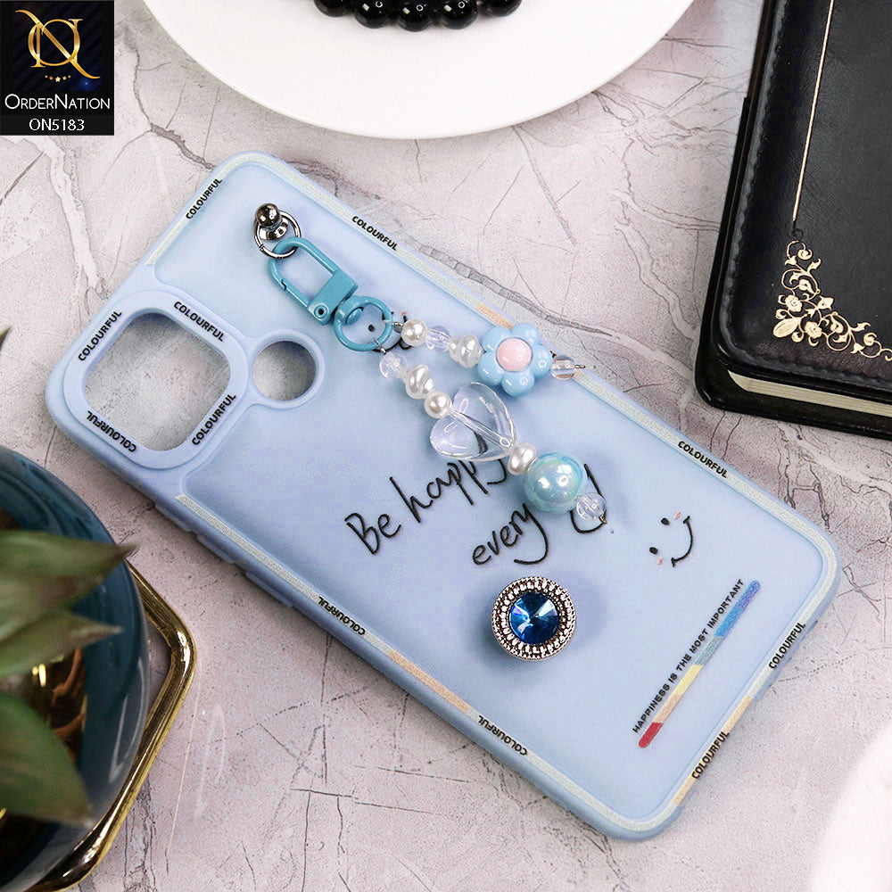 Oppo A15 Cover - Blue - New Colorful Candy Colors Happiness Series Soft Protective Case