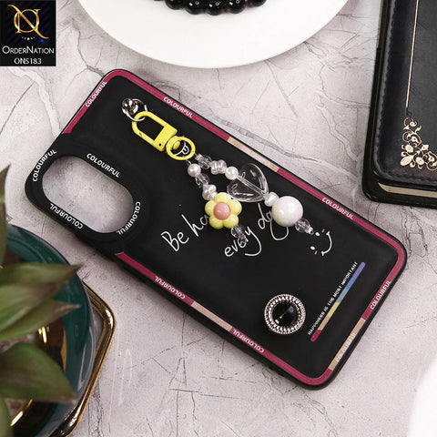 Oppo A78 4G Cover - Black - New Colorful Candy Colors Happiness Series Soft Protective Case