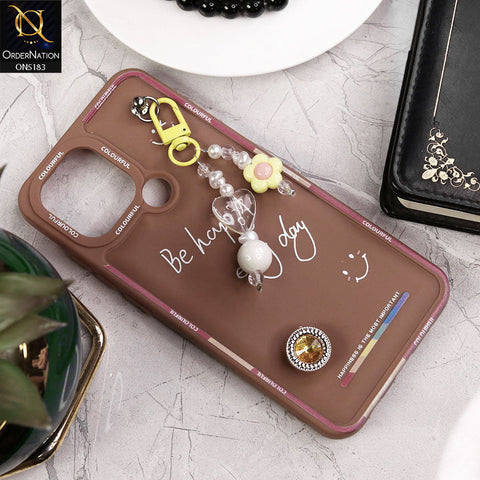 Xiaomi Redmi A1 Plus Cover - Brown - New Colorful Candy Colors Happiness Series Soft Protective Case