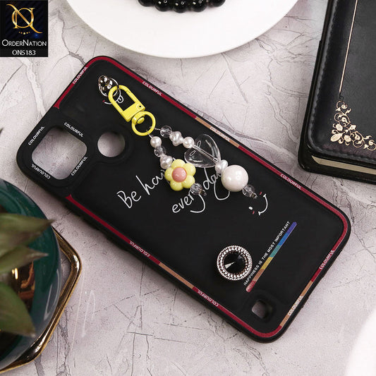 Realme C25Y Cover - Black - New Colorful Candy Colors Happiness Series Soft Protective Case