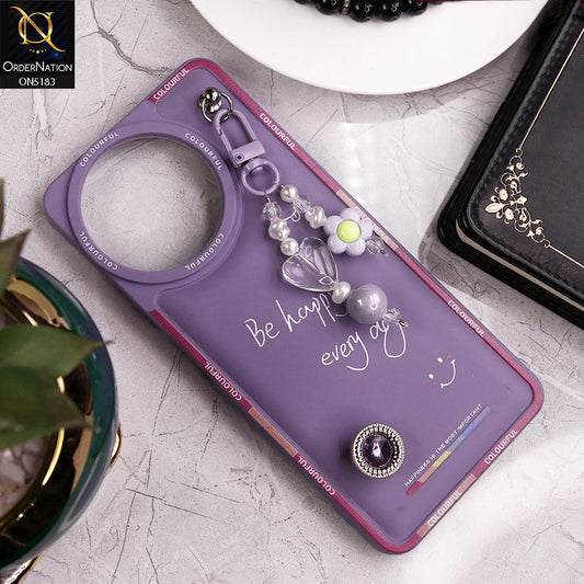 Realme C67 Cover - Purple - New Colorful Candy Colors Happiness Series Soft Protective Case