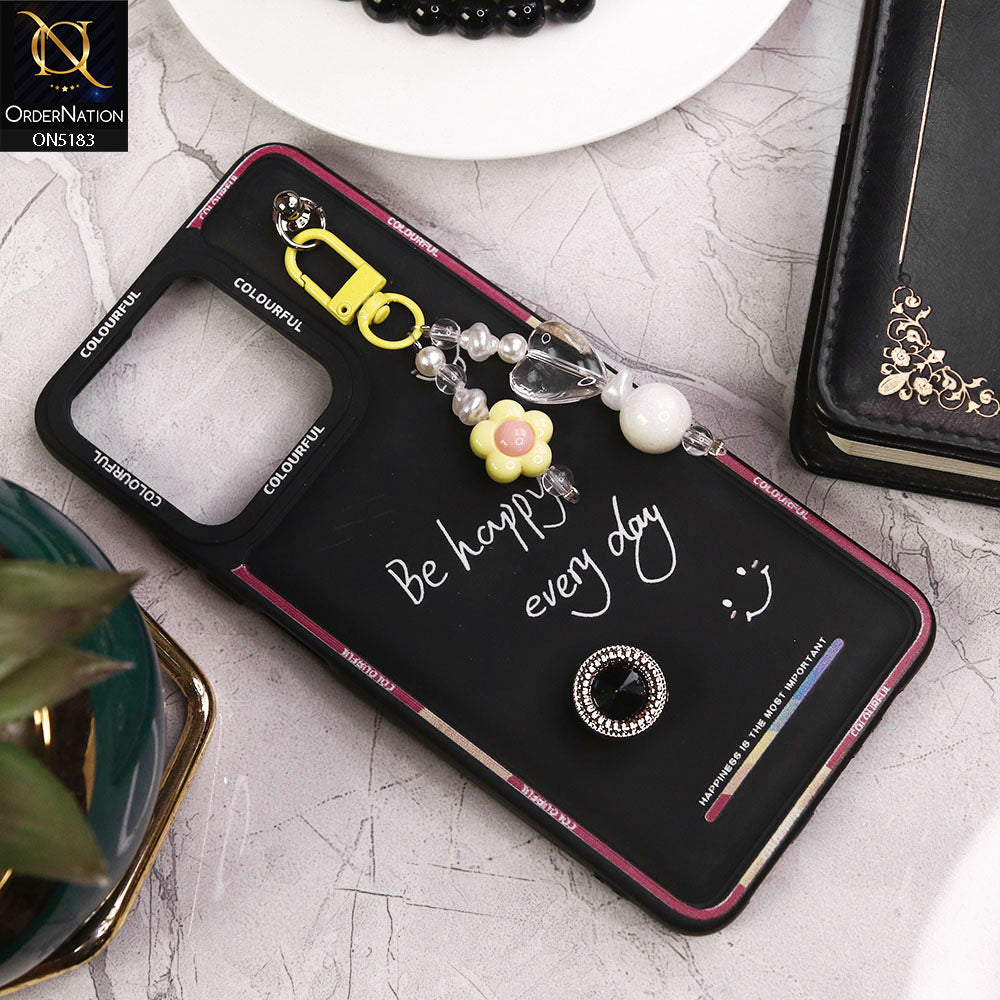 Realme Narzo N53 Cover - Black - New Colorful Candy Colors Happiness Series Soft Protective Case