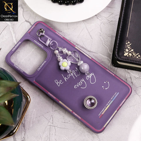 Realme C53 Cover - Purple - New Colorful Candy Colors Happiness Series Soft Protective Case