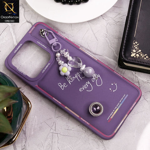 Xiaomi Redmi 10C Cover - Purple - New Colorful Candy Colors Happiness Series Soft Protective Case