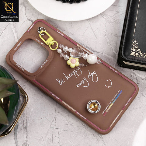 Xiaomi Poco C55 Cover - Brown - New Colorful Candy Colors Happiness Series Soft Protective Case