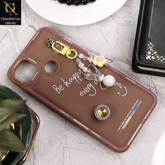 Xiaomi Redmi 9C Cover - Brown - New Colorful Candy Colors Happiness Series Soft Protective Case