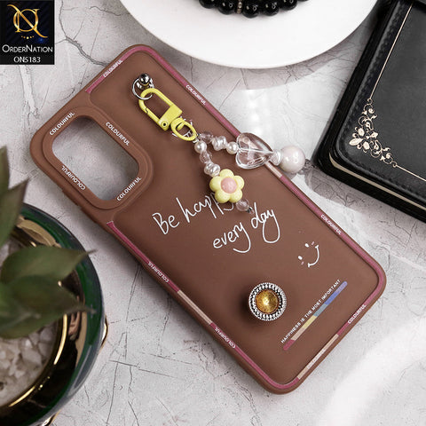 Samsung Galaxy A13 Cover - Brown - New Colorful Candy Colors Happiness Series Soft Protective Case