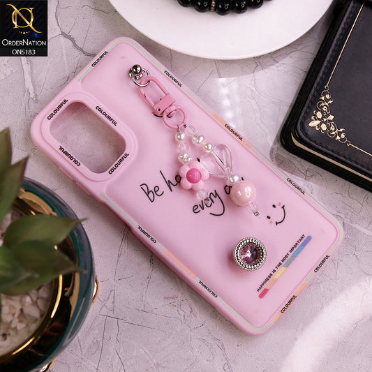 Samsung Galaxy A13 Cover - Pink - New Colorful Candy Colors Happiness Series Soft Protective Case