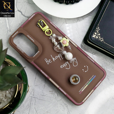 Samsung Galaxy A14 Cover - Brown - New Colorful Candy Colors Happiness Series Soft Protective Case