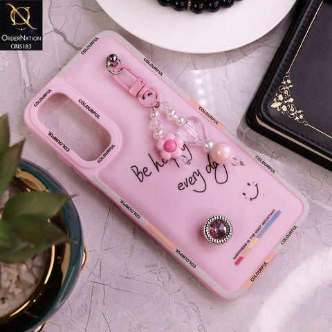 Samsung Galaxy A34 5G Cover - Pink - New Colorful Candy Colors Happiness Series Soft Protective Case