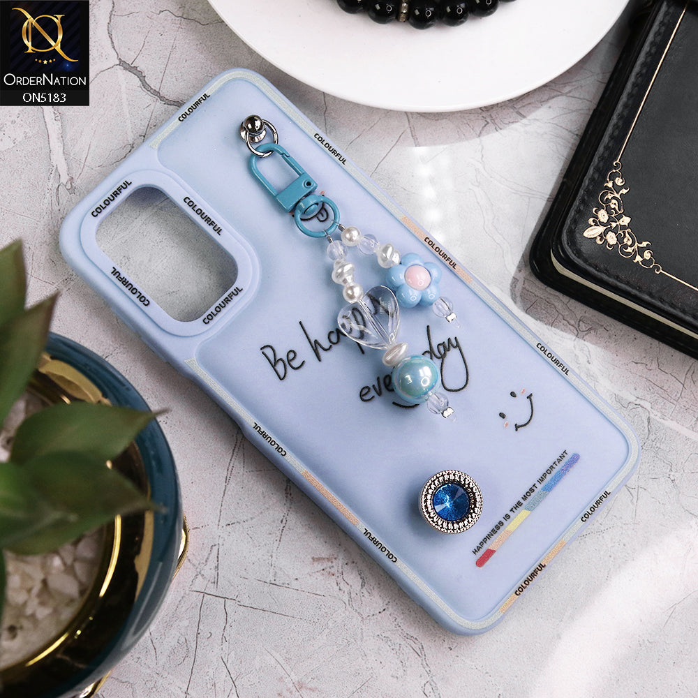 Samsung Galaxy A73 5G Cover - Blue - New Colorful Candy Colors Happiness Series Soft Protective Case