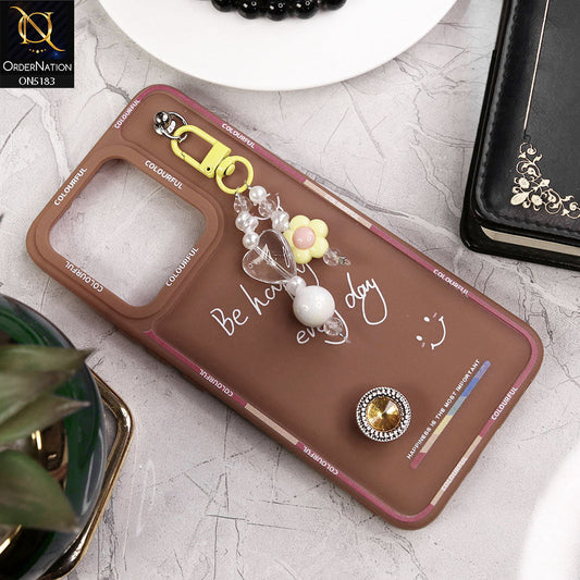 Tecno Spark 8C Cover - Brown - New Colorful Candy Colors Happiness Series Soft Protective Case