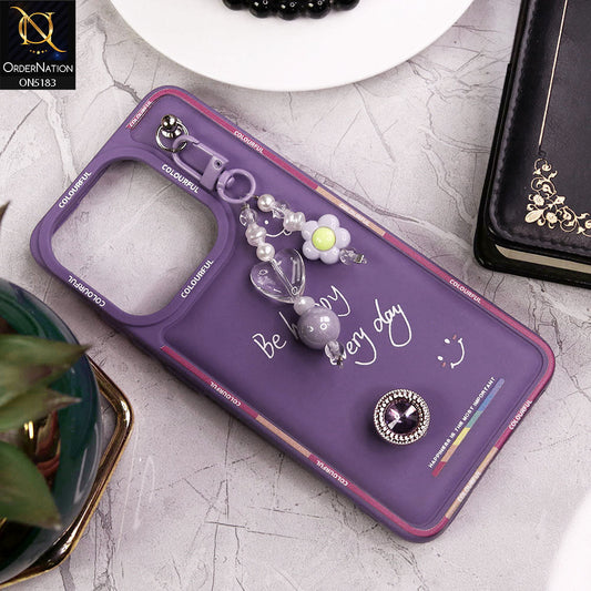 Infinix Smart 7 HD Cover - Purple - New Colorful Candy Colors Happiness Series Soft Protective Case