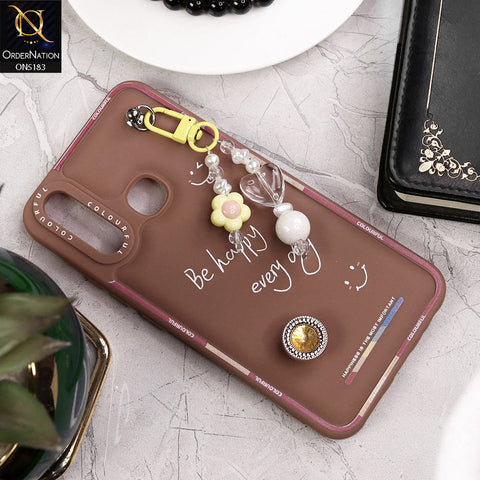 vivo Y11 (2019) Cover - Brown - New Colorful Candy Colors Happiness Series Soft Protective Case